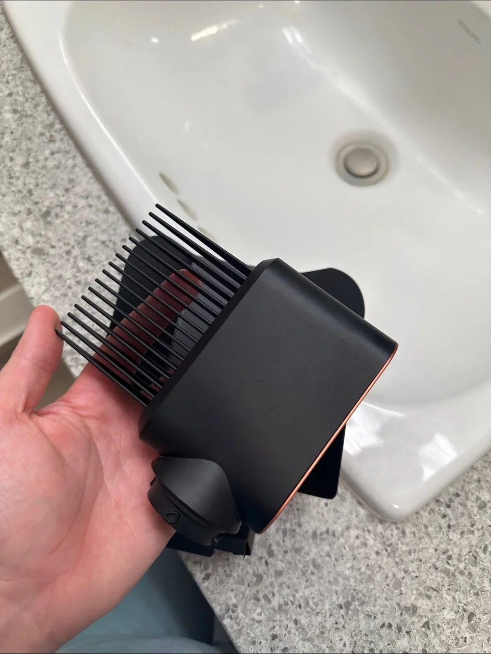 Dyson Black Pik Tooth Styling Comb Attachment with Copper Trim